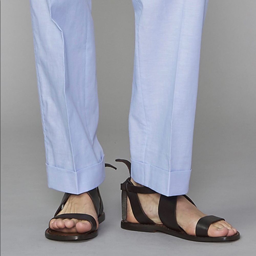 Officine Generale black leather Positano sandals